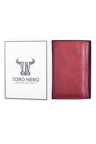Toro Nero Women's wallet made of genuine leather, red Boss lady