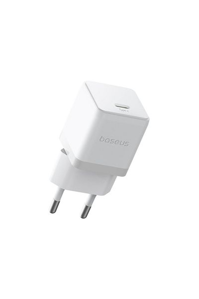 Baseus Plug Charger, Baseus, Type-C Cable Included, Fast Charge, 30W, 5V/3.0A, 1m, Palm 5213, White