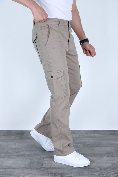 sports here Εποχιακό λινό παντελόνι με ίσιο πόδι Cargo Pocket