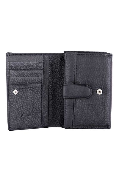 Toro Nero Women's Wallet Made Of Genuine Leather, Black Little