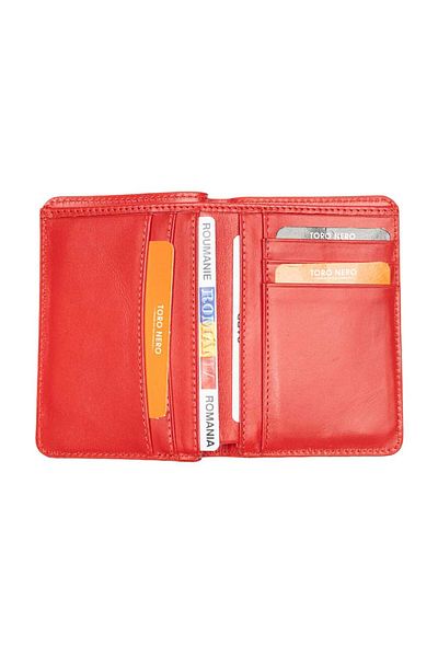 Toro Nero Men's wallet made of red genuine leather Ayan
