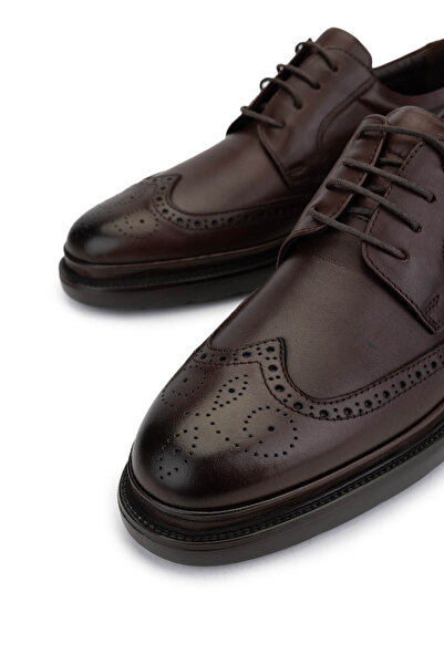 Tamer Tanca Erkek Hakiki Deri Kahverengi Klasik Ayakkabı