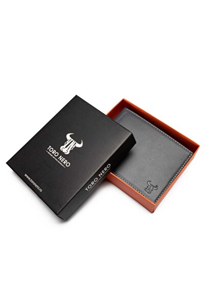 TORO NERO Portofel bărbătesc din piele naturală gri Bretan
