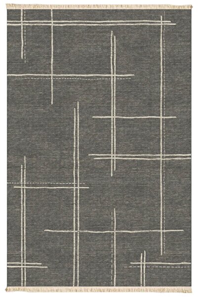 Markaev Çizgili Baskılı Dokuma Taban Halı 166 YNG