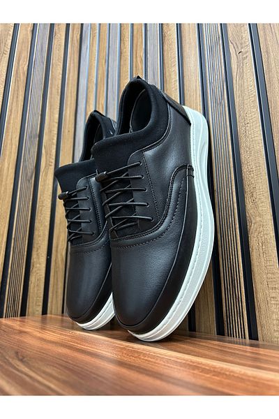 shot night Genuine Leather Stretch Men's Shoes