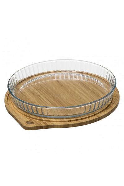 Secret de Gourmet Arjun round heat-resistant pot, bamboo lid, 32 x 29.5 x H 4.3 cm, 1.6 liters