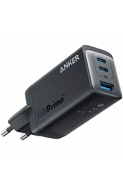 Anker Încărcător 735 GaNPrime III, 65W, PD 3.0, QC 3.0, 2 USB-C, 1 USB, Negru