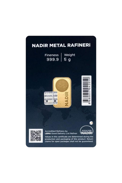 Nadir Gold 5 gr 24 Ayar 999.9 Milyem NadirGold Gram Altın