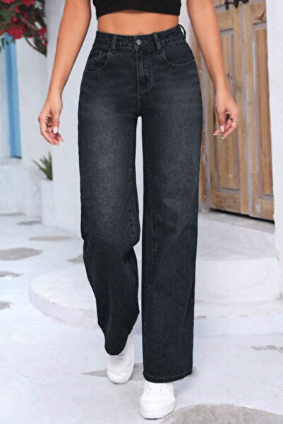 CEDY DENIM High Waist Loose Women's Jeans - Plus Size Jean Anthracite C602