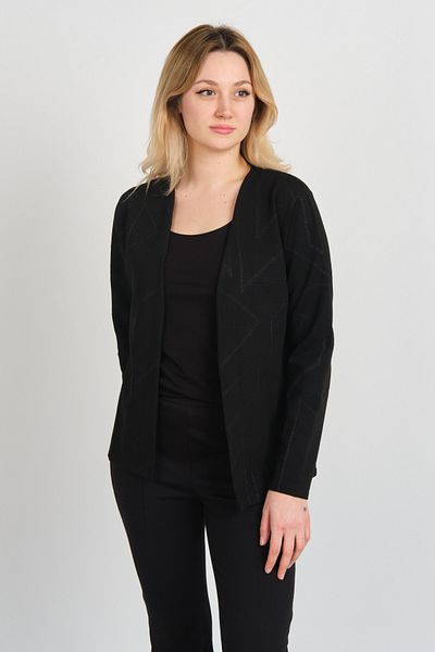 Sistas Jachetă fără nasturi cu model argintiu pentru femei 24924 Negru