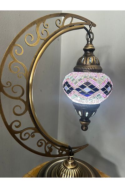 CYL Mosaic Patterned Authentic Dress - Lampshade Table and Light Bulb Gift