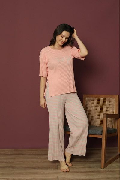 Intisimo Women's Pajamas, Cotton, See The Good, Pink - L