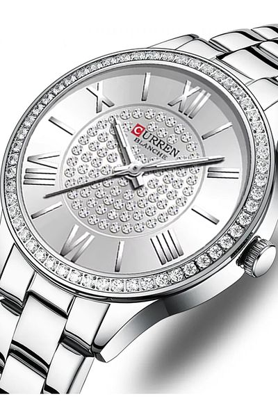 Curren 9084 Original Brand Stainless Steel Band Wrist Watch For Women With Box