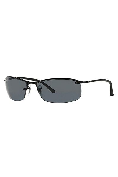 Ray-Ban Men's Polarized Sunglasses Rb3183 002/81 63, Metal, Black, 63 Mm