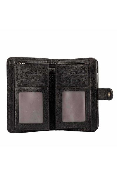 Toro Nero Women's wallet made of genuine leather, black Urban