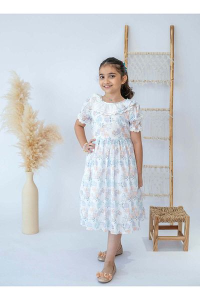 Stayele Spring Blossom Floral Dress for Girls