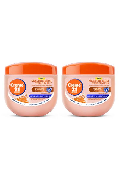 Creme 21 Petroleum Jelly with Vitamin E & Almond Oil 2 x 300 ml