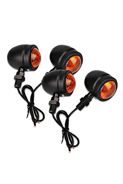 Choice مجموعة مصابيح إشارات الانعطاف أحادية السلك 12 فولت من Black-L، 4 قطع، ...