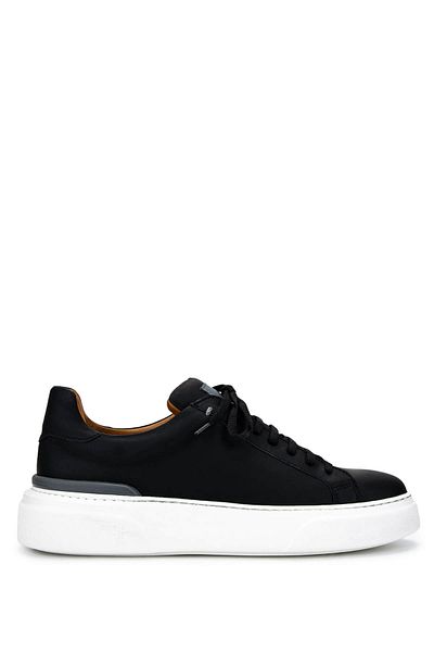 Tamer Tanca Men's Genuine Leather Black Sneakers & Sports Shoes