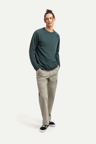 KAFT Unisex Basic Çift Taraflı Sweatshirt - Lyuga - Ocean