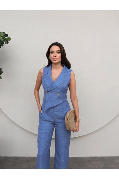 ESRAHELVACI Salopetă E.H Special Blue cu două piepte