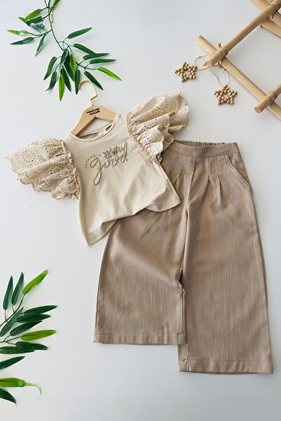 Minigimin Cicileri Miniğimin Cicileri Fisto Kol Detaylı Good Baskılı Kız Çocu...