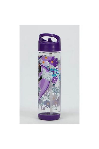 SUNCE Disney Minnie Mouse Plastic Water Bottle with Straw 500 ml
