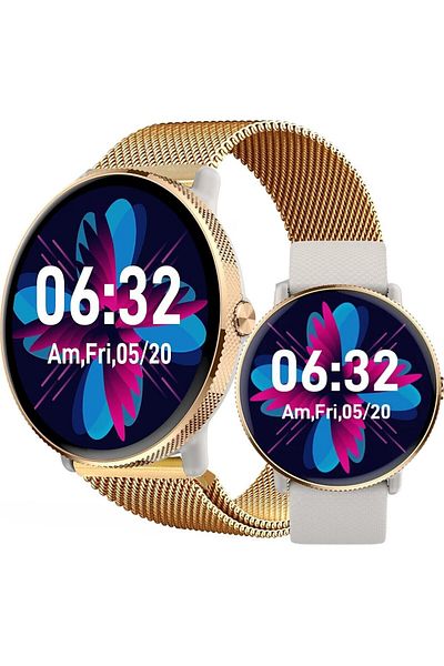 Smart Vibe Smartwatch Dynamic AMOLED EGO™WATCH 1.43” Always ON Display, Bluetooth Call, Voice Assistant, Vanilla