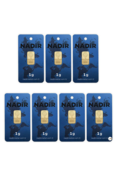 Nadir Gold 7 Adet 1 gr 24 Ayar Nadirgold gram Altın (DİKDÖRTGEN)