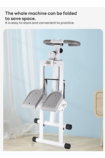 ETG Indoor Multifunctional Stair Climbing Machine, Foldable, 3-Speed Adjustable Pedal, Load-Bearing