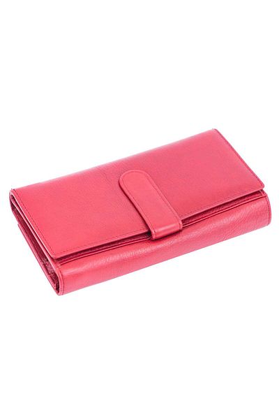 Toro Nero Women's wallet made of genuine leather, red Reset