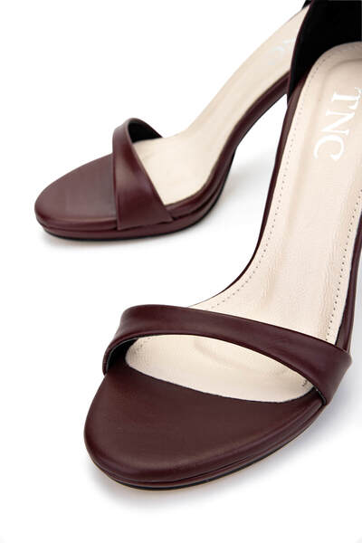 Tamer Tanca Women's Vegan Burgundy Heeled Shoes