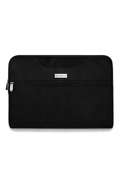 zagatto Laptop Bag Zagatto® NERO, Black, 15.6", Waterproof, Soft Lining, Shoulder Strap, 28.5x40.5x2.5 cm