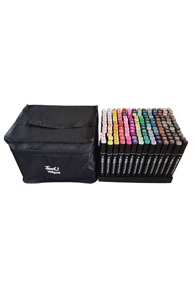 Touch Silky Twin Marker Pen Set with Bag 168 Li --With Stand--