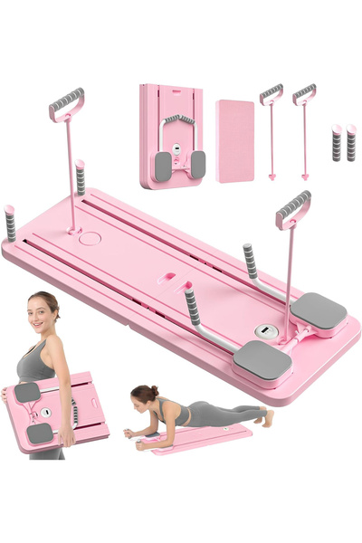 ETG مجموعة إصلاح بيلاتيس 2024، لوح انزلاق بيلاتيس قابل للطي 5 في 1 للاستخدام المنزلي