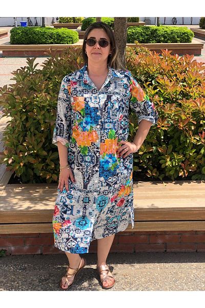 BAKTAGÖR Shirt Dress (100% Cotton) (Long Sleeve Folded)
