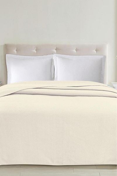 Çeyiz Diyarı Jülide Double Single Pike 200X220 cm Cream