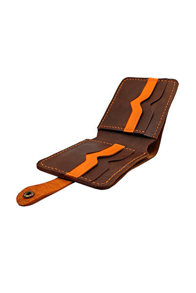 Natty Pell Natty Pell Handmade Genuine Leather Men's Wallet, 8 Card Slots, Clasp Closure