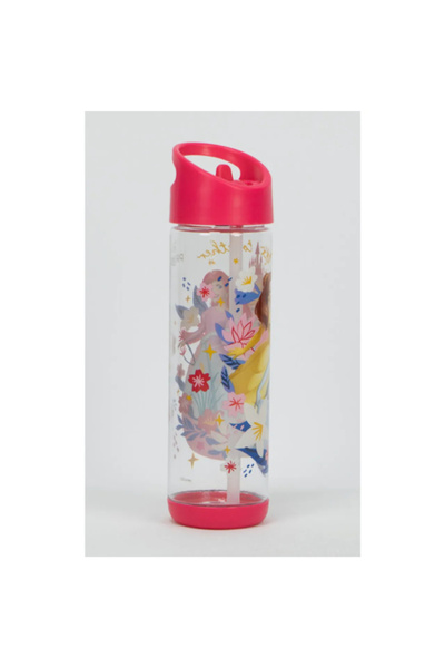 SUNCE Disney Princess Plastic Water Bottle with Straw 500 ml