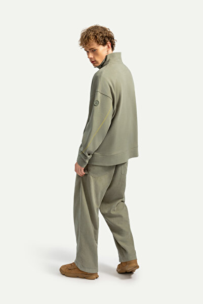 KAFT Unisex Yarım Fermuarlı Sweatshirt - Ploid - Concrete