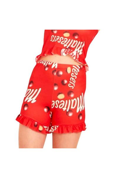 Intisimo Women's Pajamas, Shorts, Tank Top, Maltesers, Red/white - Xl