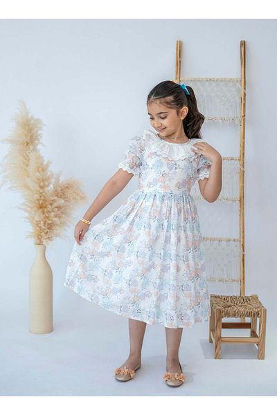 Stayele Spring Blossom Floral Dress for Girls
