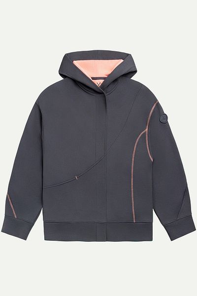 KAFT Φούτερ Unisex με φερμουάρ Oversize Hoodie - Ziplay - Plum