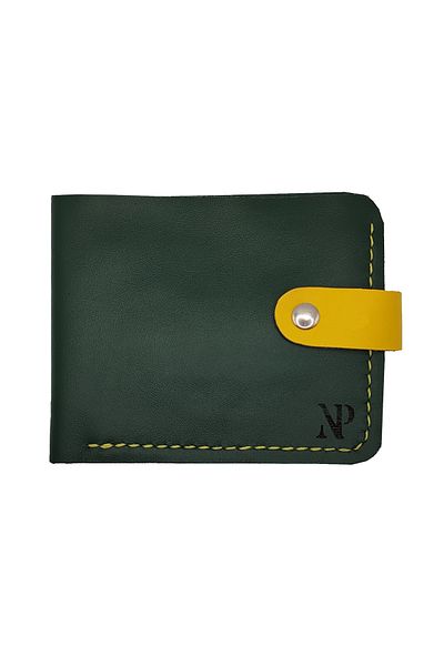 Natty Pell Portofel Barbatesc Handmade Din Piele Naturala, 8 Sloturi Pentru Card, Inchidere Cu Capsa