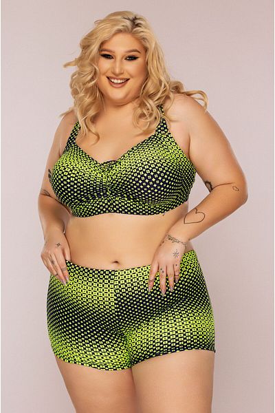 Lush Fashion Neon Two-Piece Swimsuit