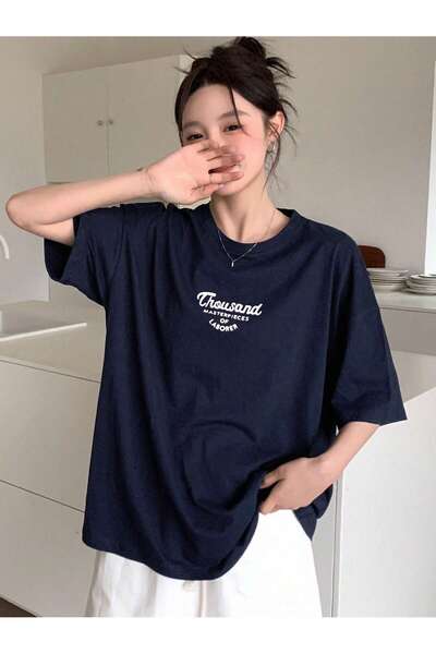 MOY TEKSTİL Γυναικείο μπλουζάκι με στάμπα