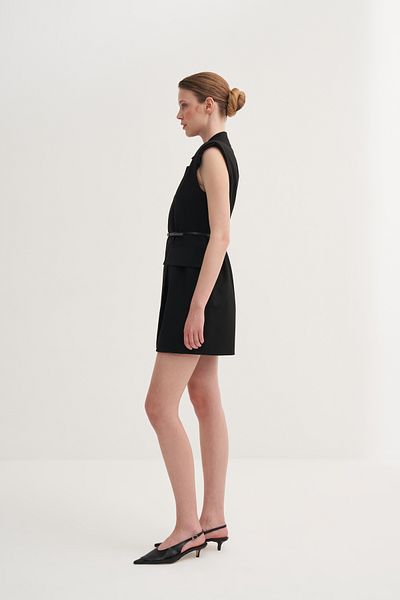 Jorbinol Rochie blazer cu curea fără mâneci