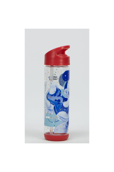 SUNCE Disney Mickey Mouse Plastic Water Bottle with Straw 500 ml