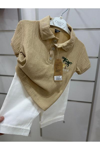 Esterella Boy's Polo Neck T-Shirt Shorts Suit /Boy's T-Shirt Shorts Suit