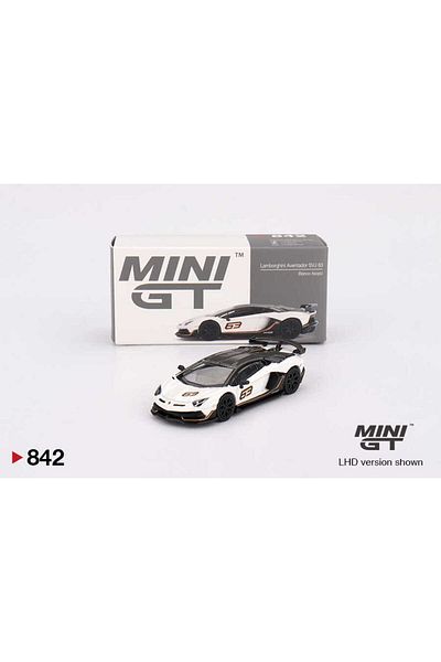 mini gt 1:64 Lamborghini Aventador Svj 63 – White Collection Model Car